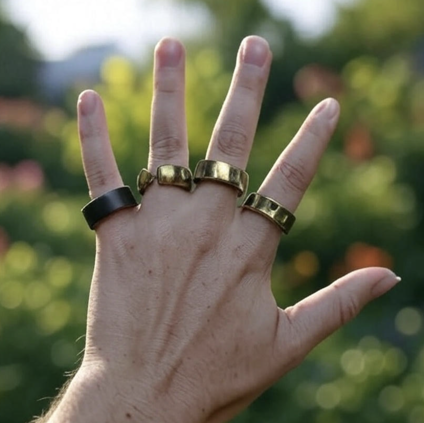 wearing ring in four finger