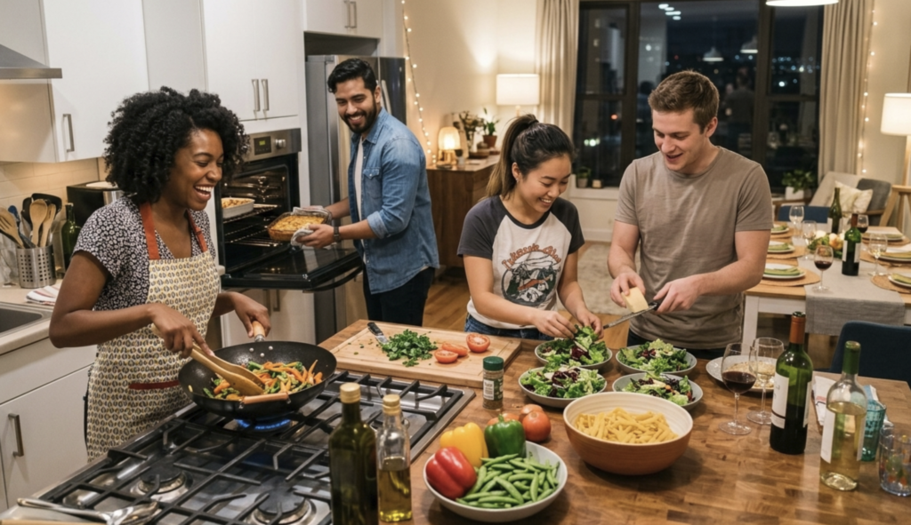 couple cooking together activity based dating road69